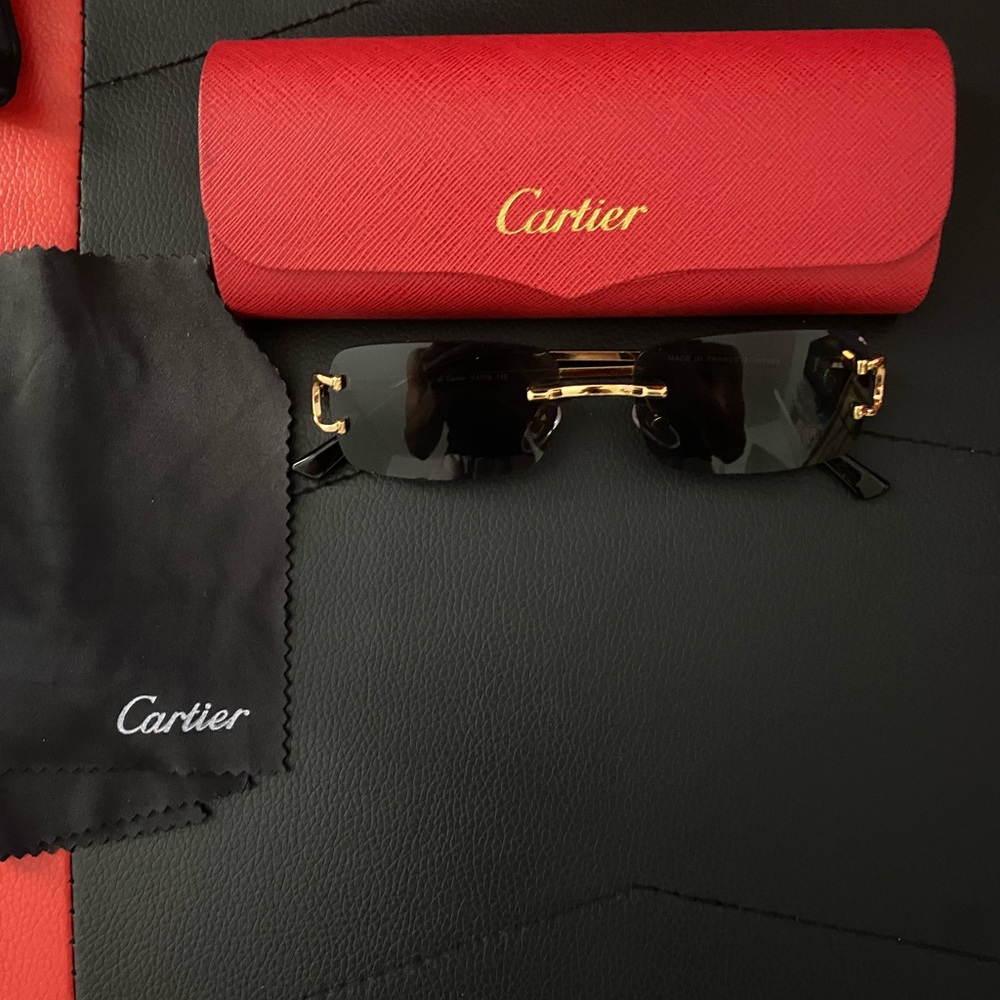 Cartier Red Case with Gold Logo